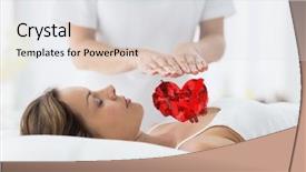  Presentation with spa - Beautiful slides featuring spa with digitally generated heart backdrop and a white colored foreground