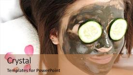  Presentation with sea cucumber - PPT theme featuring spa with vegetable and cucumber background and a coral colored foreground