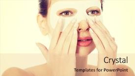  Presentation with collagen - Slides featuring spa woman with collagen eye background and a lemonade colored foreground