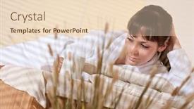  Presentation with massage therapy - Cool new presentation with spa-young-woman-at-wellness backdrop and a lemonade colored foreground