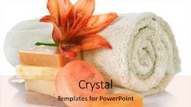  Presentation with spa - PPT theme with spa background and a coral colored foreground