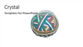  Presentation with band - Colorful presentation theme enhanced with spac - rubber band ball isolated backdrop and a white colored foreground