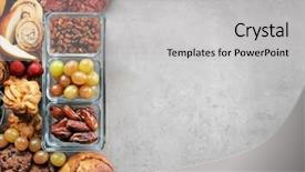  Presentation with color - Presentation theme featuring spac - set of different products background and a light gray colored foreground