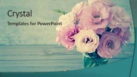  Presentation with gentle - Presentation featuring space - vintage style still life background and a mint green colored foreground