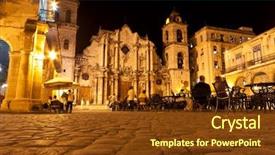  Presentation with colonial - PPT theme consisting of space colony - cathedral of havana and its background and a tawny brown colored foreground