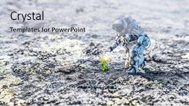  Presentation with space colony - Cool new slides with space colony - there is life on moon backdrop and a lemonade colored foreground