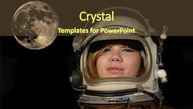  Presentation with lunar - Audience pleasing presentation theme consisting of space exploration - lunar dream backdrop and a tawny brown colored foreground