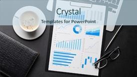  Presentation with report - Presentation theme consisting of space for your goals background and a sky blue colored foreground