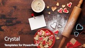  Presentation with greeting card - Slide set with space for your greetings flat background and a tawny brown colored foreground