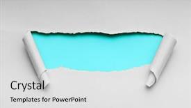  Presentation with torn paper - Cool new PPT theme with space for your message backdrop and a light gray colored foreground