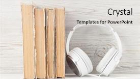  Presentation with home office - Presentation design with space for your text audio background and a lemonade colored foreground