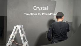  Presentation with concrete construction - Audience pleasing slide deck consisting of space for your text backdrop and a gray colored foreground