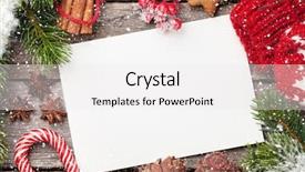  Presentation with christmas card - PPT theme having space for your xmas wishes background and a white colored foreground