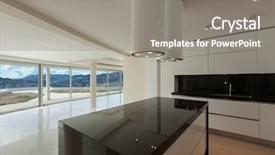  Presentation with book wide open - Presentation design consisting of space hob of a modern background and a gray colored foreground