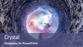  Presentation with outer space - Beautiful theme featuring space hole and astronaut mixed backdrop and a ocean colored foreground