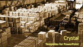  Presentation with industrial textile industry yarn spools - Presentation theme having space hosting a finished-product background and a tawny brown colored foreground