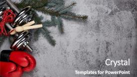  Presentation with boxing - PPT theme enhanced with space new year and christmas background and a gray colored foreground