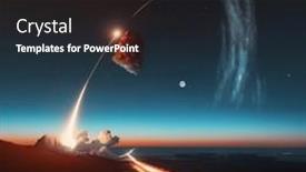  Presentation with rocket launch - Presentation enhanced with space-rocket-launch-against background and a wine colored foreground