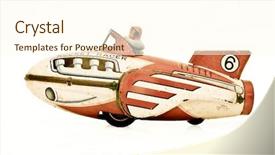  Presentation with rocket - Beautiful presentation featuring space rockets - retro rocket racer retro color backdrop and a cream colored foreground