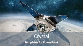  Presentation with satellite weather - Colorful theme enhanced with space satellite monitoring from earth backdrop and a gray colored foreground