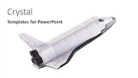  Presentation with space shuttle - Presentation theme featuring  background and a  colored foreground