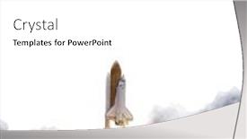  Presentation with space shuttle - Presentation design with space-shuttle-launches-isolated-over background and a white colored foreground