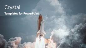  Presentation with space shuttle - Presentation enhanced with space-shuttle-launches-with-dramatic background and a seafoam green colored foreground