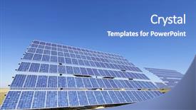  Presentation with renewable energy - Theme with panel for renewable electric energy background and a  colored foreground
