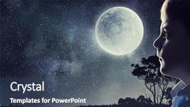  Presentation with space stars - Slide deck enhanced with space stars - exploring this great world mixed background and a ocean colored foreground