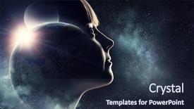  Presentation with astronaut in fantasy world mixed - Amazing presentation design having space stars - exploring this great world mixed backdrop and a  colored foreground