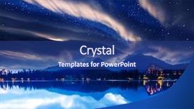  Presentation with way - Slide set consisting of space stars - milky way over the lake background and a ocean colored foreground