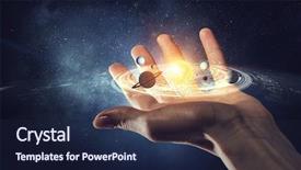  Presentation with planets - Slides featuring space stars - system of planets mixed media background and a navy blue colored foreground