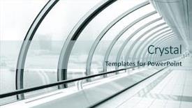  Presentation with station - Slide deck having space station - diminishing transparent hallway background and a lemonade colored foreground