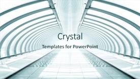  Presentation with cool - PPT theme consisting of space station - endless vanishing walkway with transparent background and a sky blue colored foreground