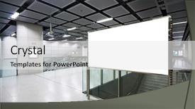  Presentation with advertisement - Presentation theme consisting of space station - large billboard for advertisement use background and a white colored foreground