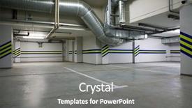  Presentation with cellar - Audience pleasing presentation theme consisting of space station - parking in a cellar backdrop and a gray colored foreground