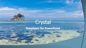  Presentation with sea - Slides enhanced with space sun - waters mauntain sea background and a  colored foreground