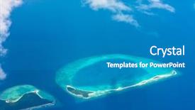  Presentation with horizon - Theme enhanced with space technologies abstract horizon space technologies - blue paradise landscape background and a  colored foreground