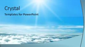  Presentation with sky - Beautiful theme featuring space technologies abstract horizon space technologies - sky backdrop and a light blue colored foreground