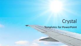  Presentation with world - PPT theme consisting of space technologies abstract horizon space technologies - world under your wings background and a  colored foreground