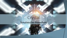  Presentation with space - Slide deck enhanced with space-technology-concept-mixed-media background and a light blue colored foreground