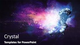  Presentation with space - PPT theme enhanced with space-technology-concept-mixed-media background and a wine colored foreground