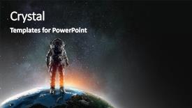  Presentation with spaceman - Slides with space travel - adventure of spaceman mixed media background and a black colored foreground