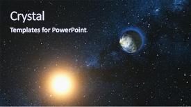  Presentation with sun star - Amazing PPT theme having its axis in black backdrop and a wine colored foreground