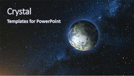  Presentation with sun star - Beautiful PPT theme featuring galaxy animation - space view on planet earth backdrop and a wine colored foreground