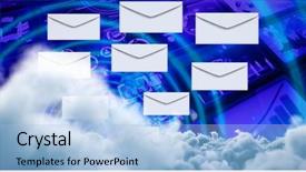  Presentation with generated image fractal geometry chaos - Slide set having space vortex - digitally generated image of storm background and a light blue colored foreground