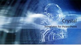  Presentation with circuit board - Amazing slides having space vortex - lock shape against circuit board backdrop and a light blue colored foreground