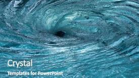  Presentation with fresh water - PPT theme having space vortex - real fresh water twirl background and a teal colored foreground