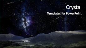  Presentation with shooting star - Cool new PPT theme with space with shooting star backdrop and a black colored foreground