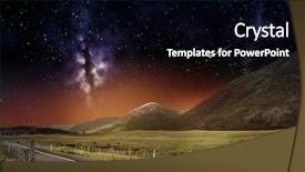  Presentation with shooting star - Slide set consisting of space with shooting star background and a black colored foreground